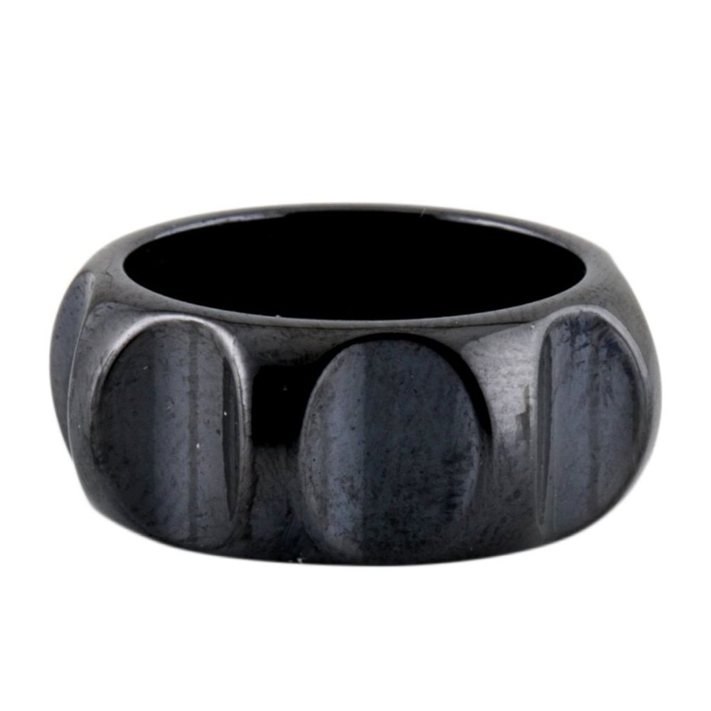 TIFFANY & CO. TITANIUM PALOMA'S PICASSO GROOVE BAND  RING